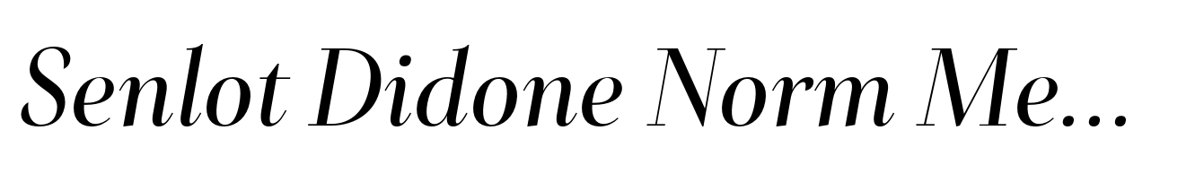 Senlot Didone Norm Medium Italic